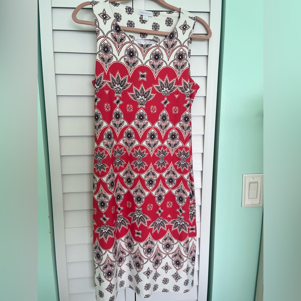 Charter Club Coral color A line pull on dress. Like new!!! Gorgeous on.